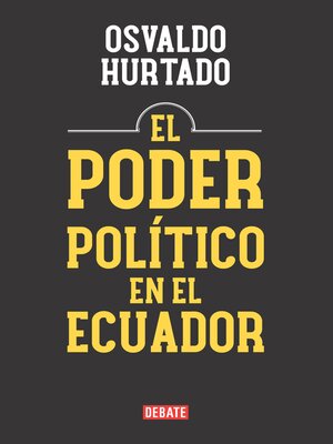 cover image of El poder político en el Ecuador